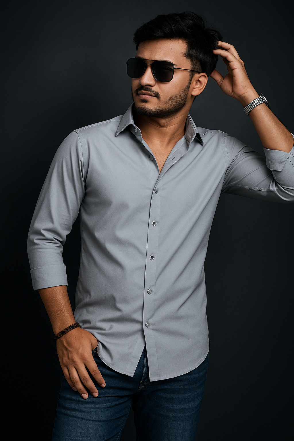 Men's Light Grey Shirt